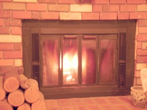 造り付けの アメリカ製暖炉